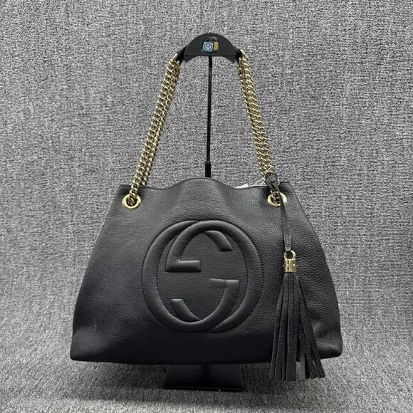 GUCCI Soho Black Leather Shoulder Bag ccofb650-102525 - Picture 2 of 15